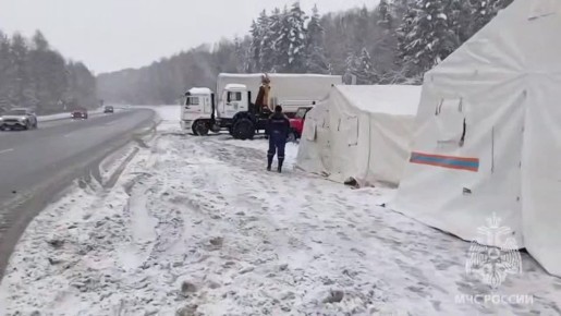 Городки жизнеобеспечения развернули на двух опасных участках автодорог в Нижегородской области